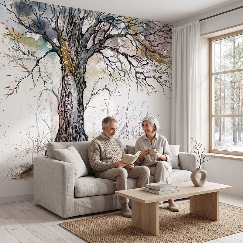 Fototapeta Stare Drzewo Ilustracja