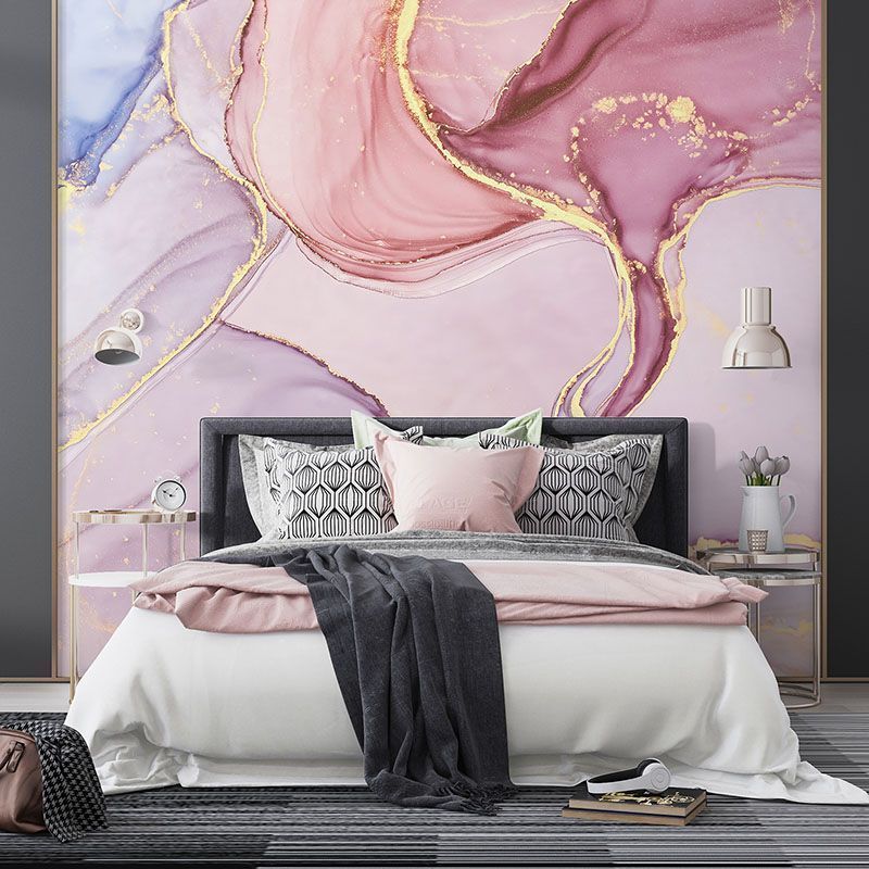 Fototapeta różowa abstrakcja, nowoczesna sztuka, różowy marmur