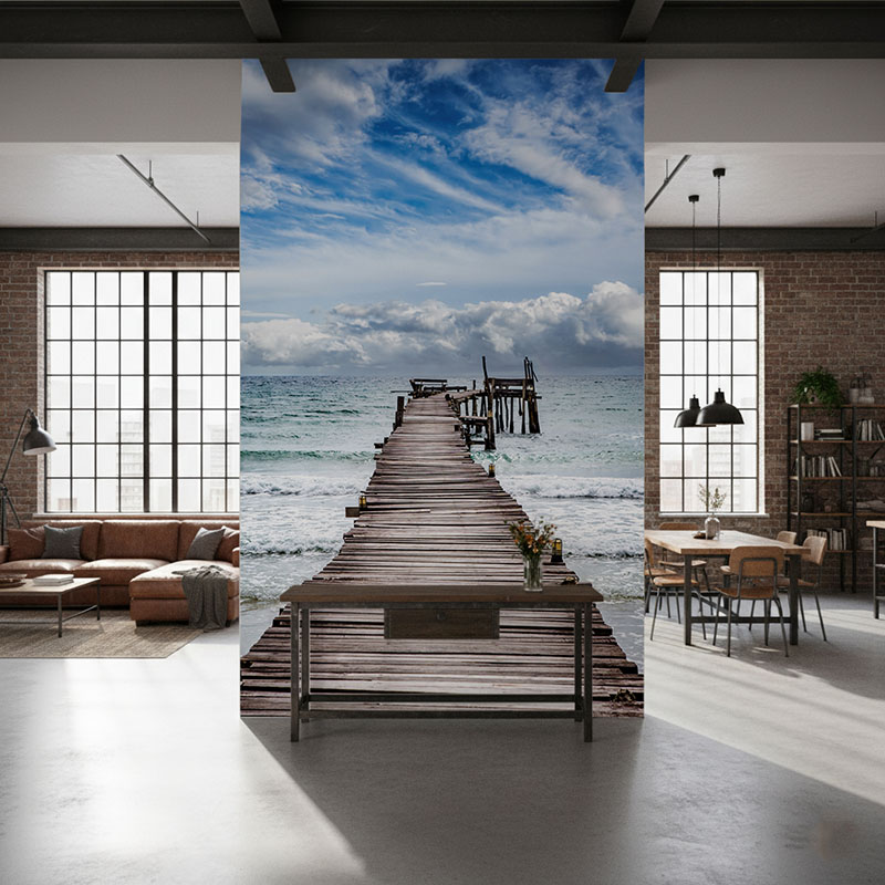 Fototapeta Drewniane molo na plaży