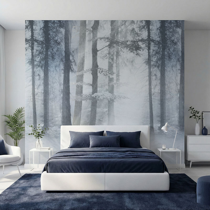 Fototapeta Mglisty las