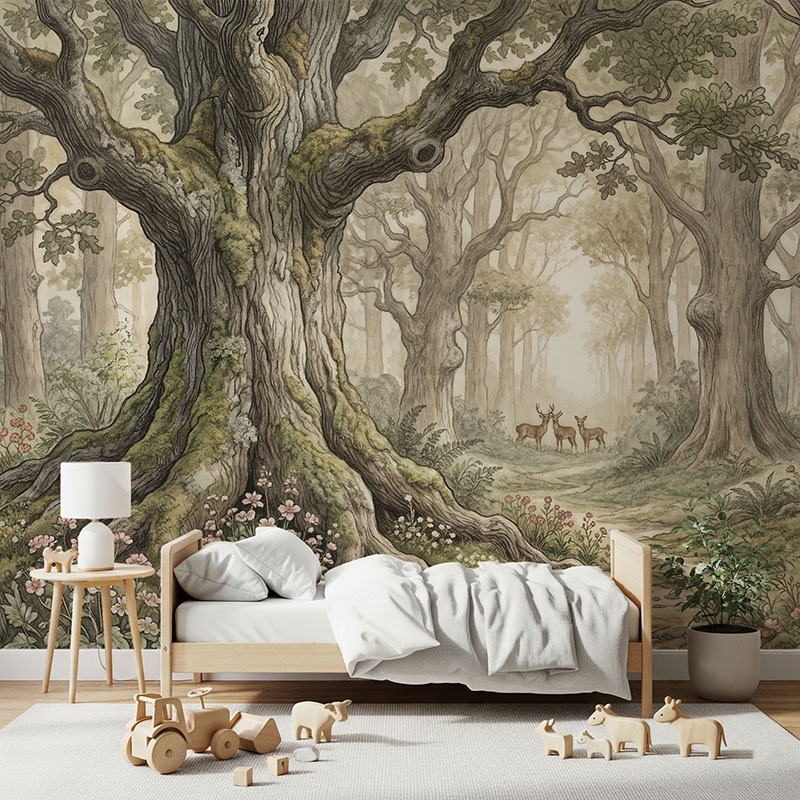 Fototapeta Stary las i jelonki