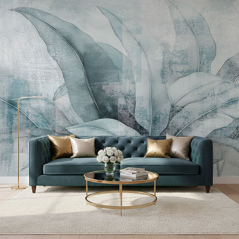 Fototapeta Artystyczne turkusowe liście