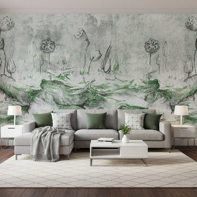 Fototapeta malowane lilie wodne