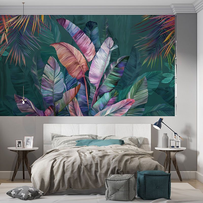 Fototapeta do sypialni Kolorowe liście bananowca