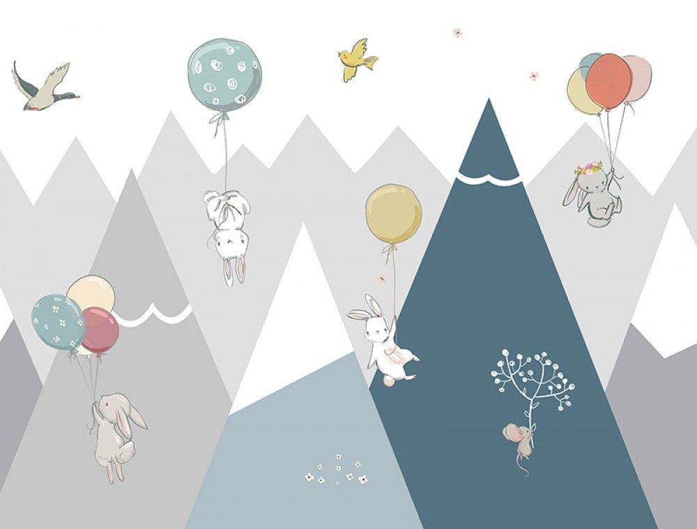 Fototapeta Zajączki z balonami