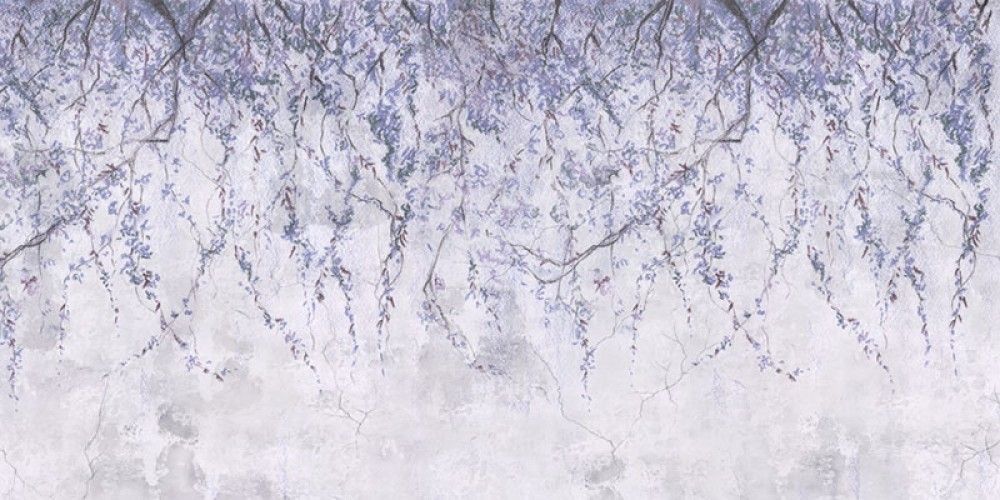 Fototapeta Ściana fioletowych kwiatów