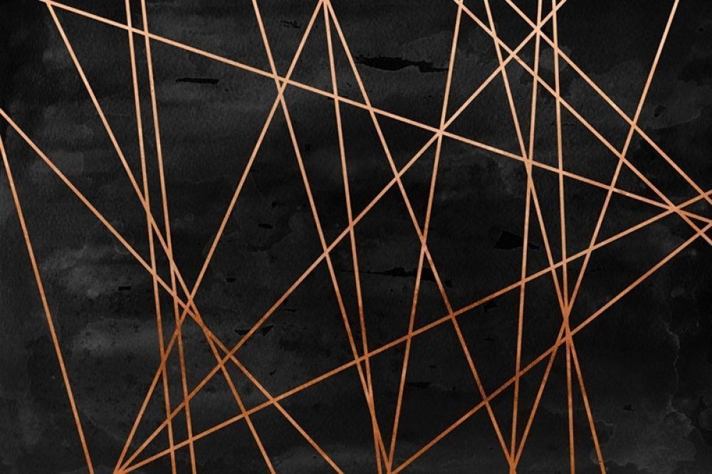 Fototapeta Nowoczesne tło z geometrycznymi liniami w kolorze miedzi