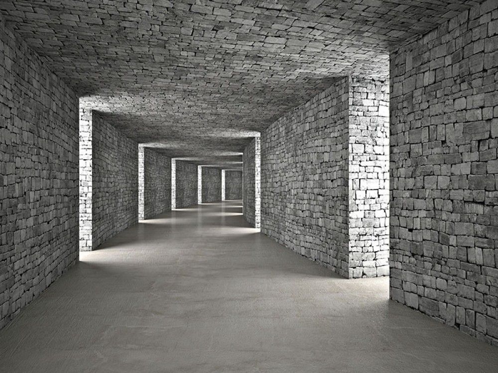 Fototapeta Abstrakcyjny szary tunel