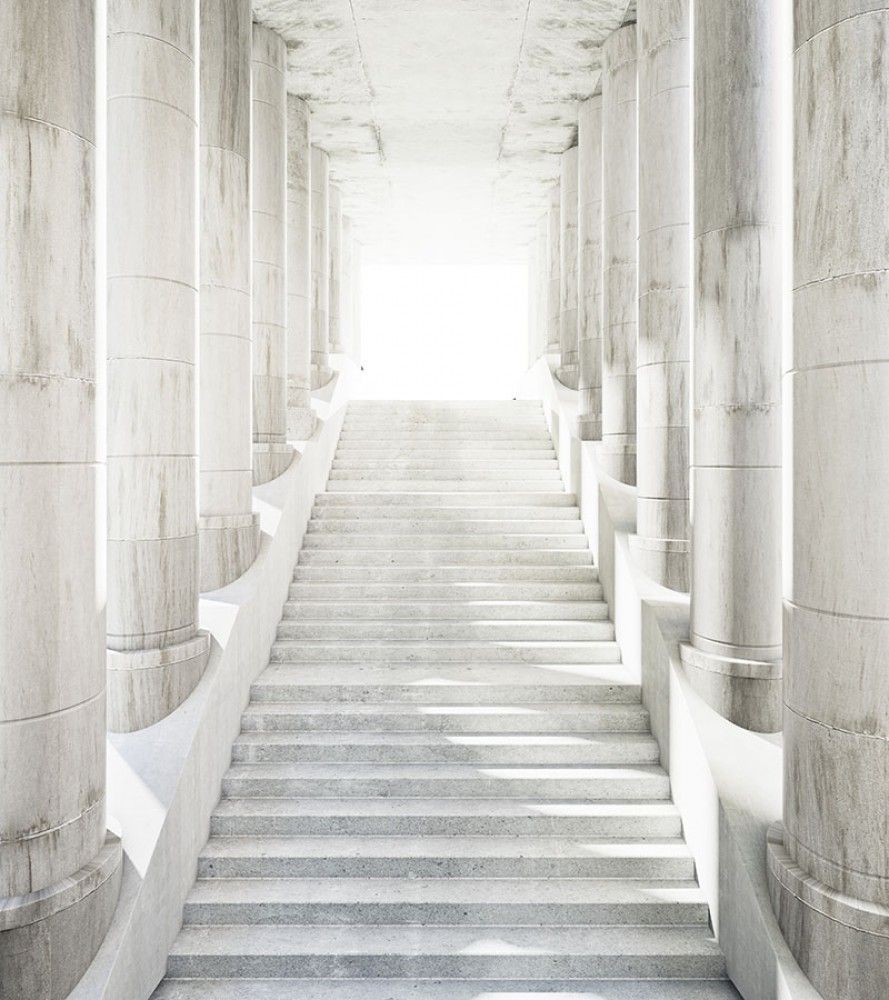 Fototapeta Białe schody w zamku