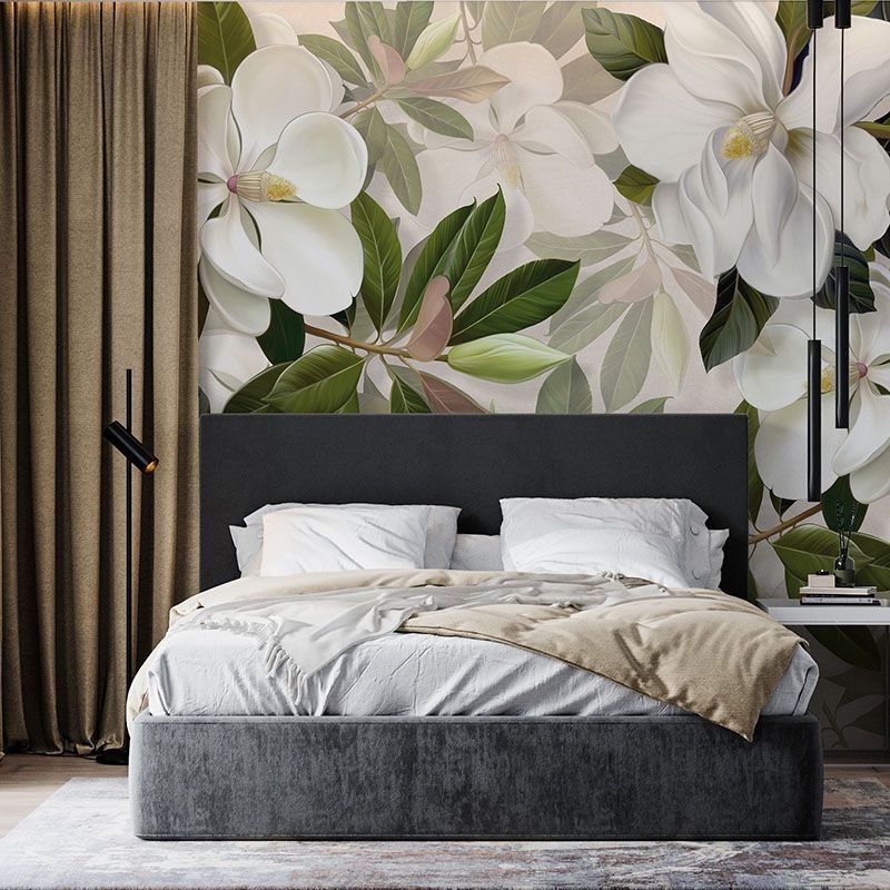 Białe kwiaty magnolii