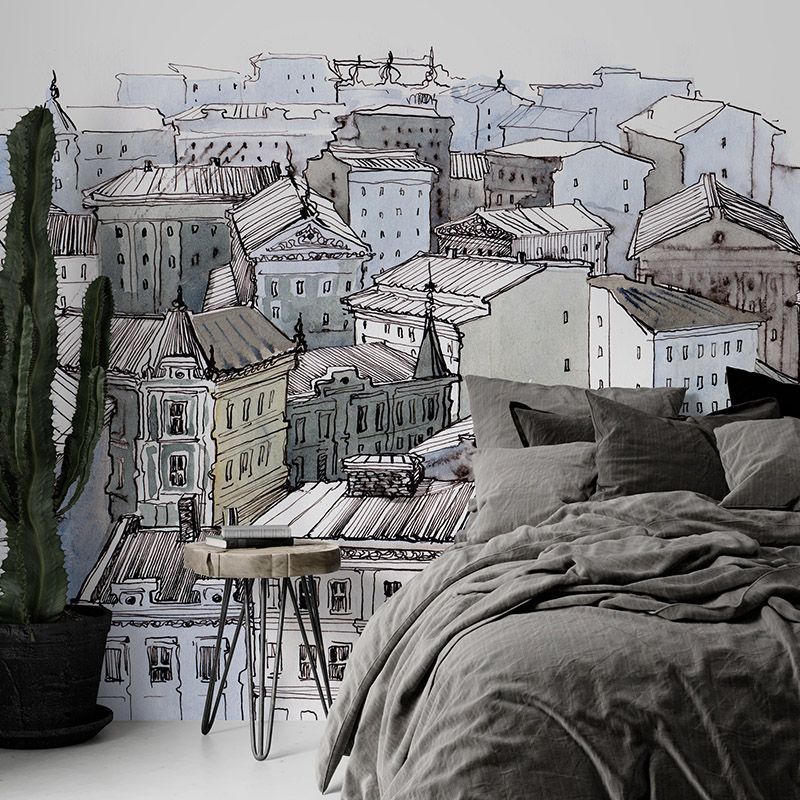 Dachy Miasta Ilustracja