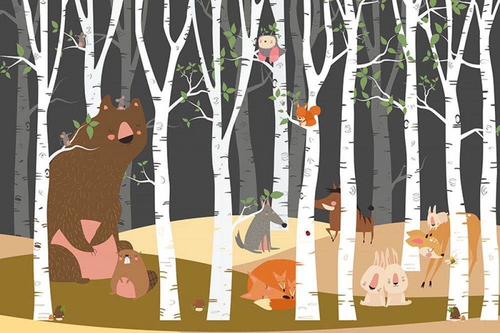 Naklejka na meble Zwierzęta w lesie