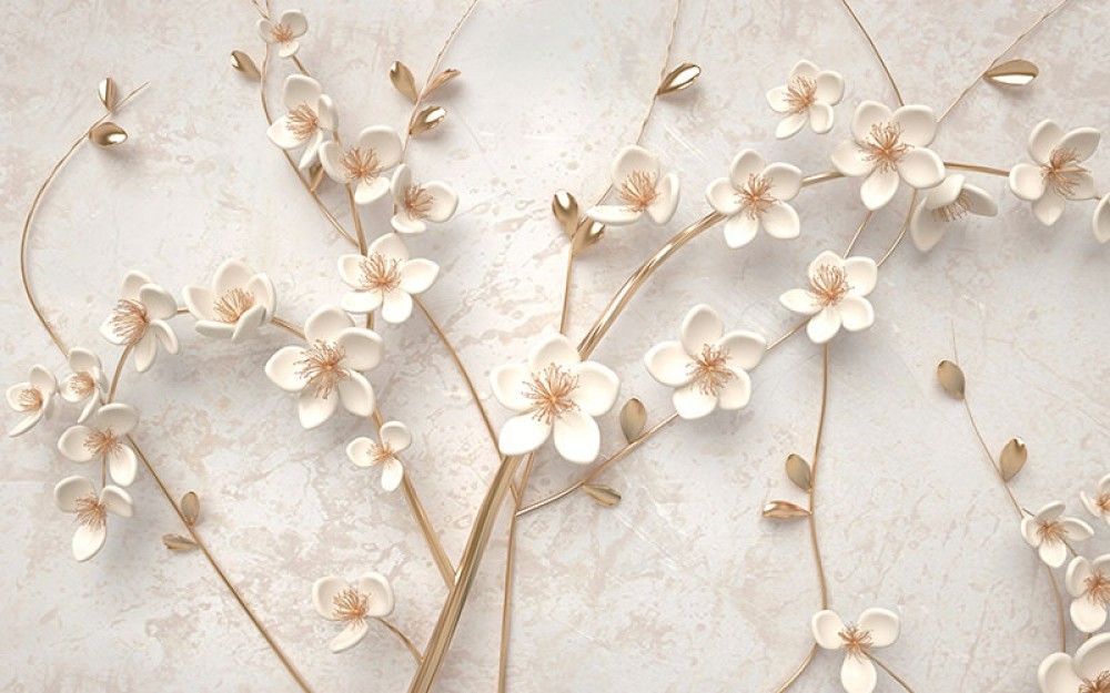 Naklejka na meble Piękne kwiaty 3D