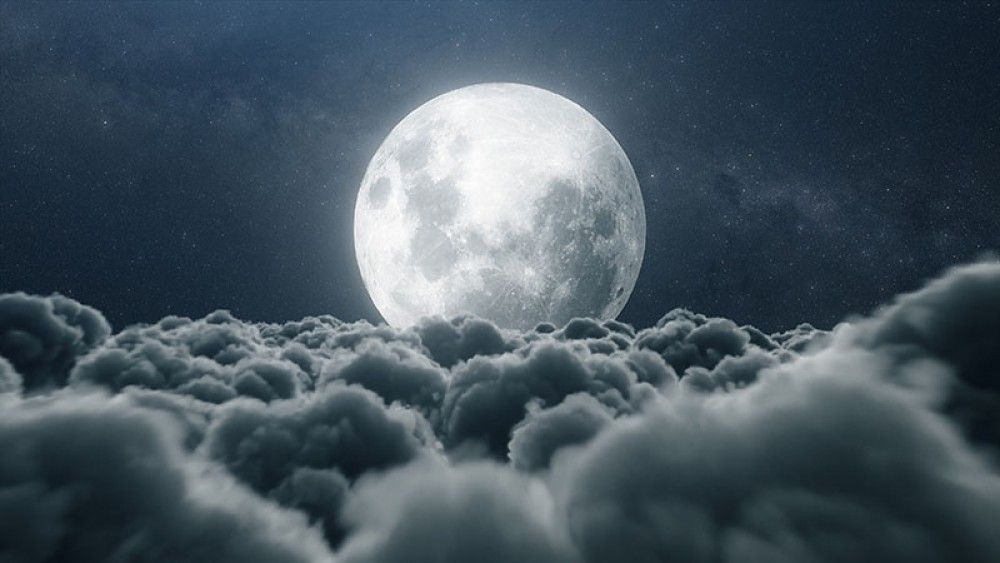 Fototapeta Księżyc w chmurach