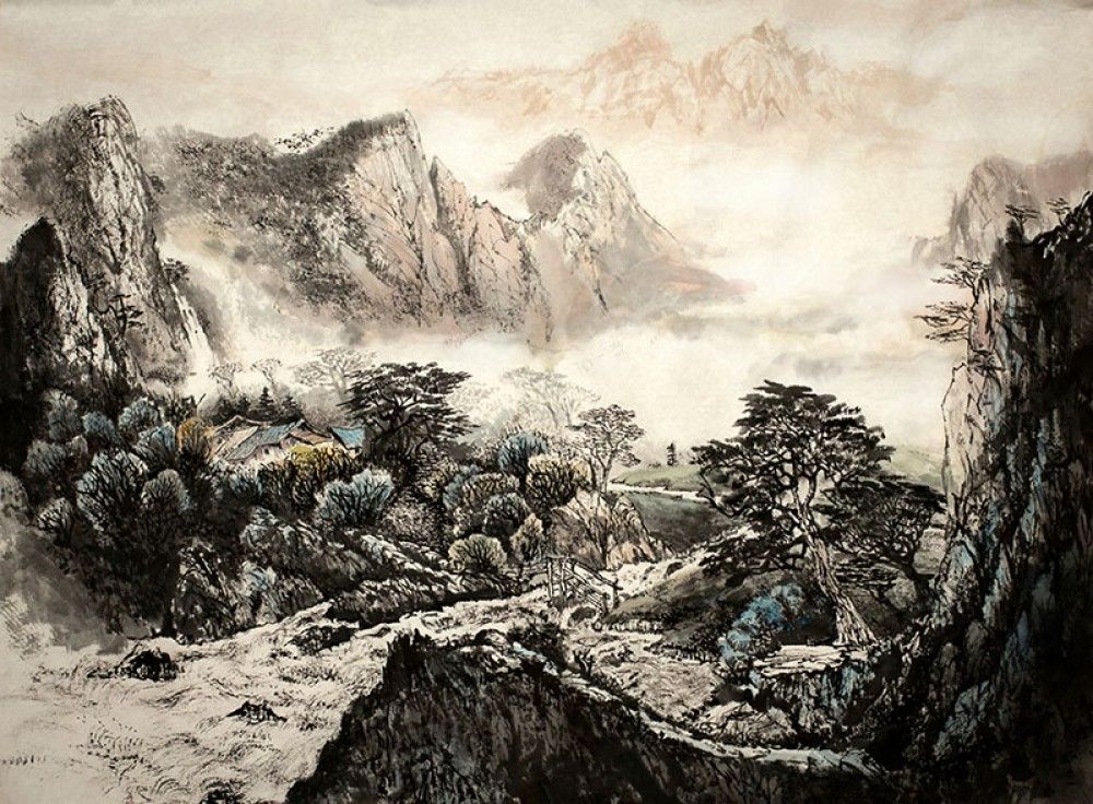 Naklejka na meble Chiński krajobraz górski