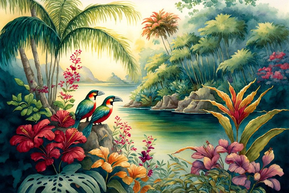 Naklejka na meble Tropikalny raj
