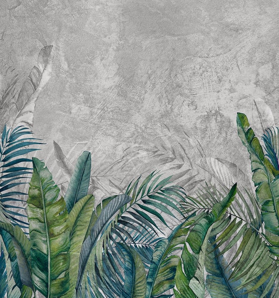 Fototapeta Tropikalne liście palmowe i bananowe