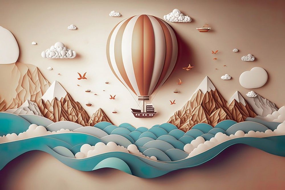 Naklejka na meble Balon nad morzem