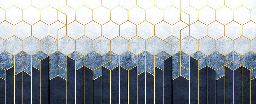 Fototapeta Geometryczna granatowa abstrakcja