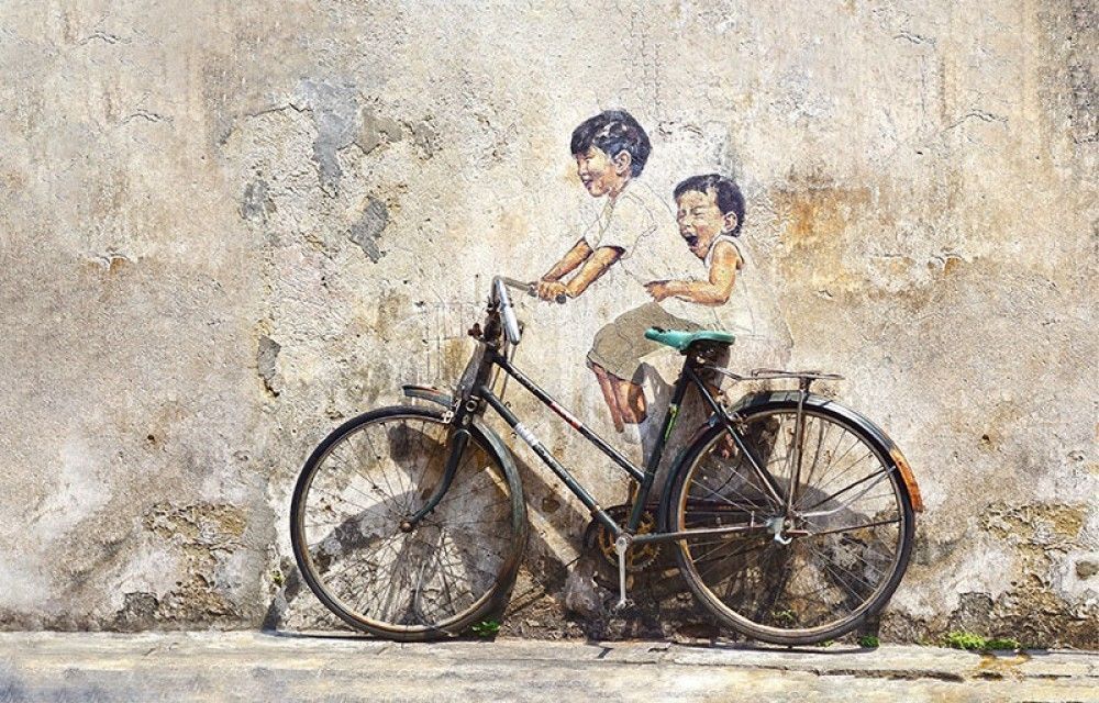 Fototapeta Mural Dzieci na Rowerze