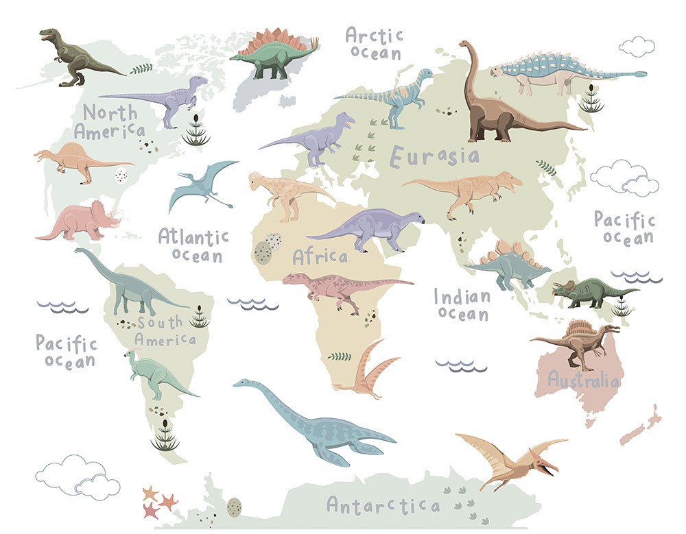  Kontynenty z dinozaurami