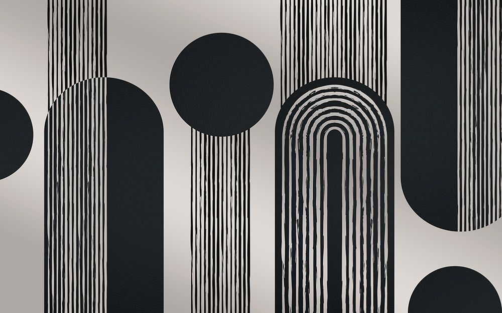 Fototapeta Czarne geometryczne kształty