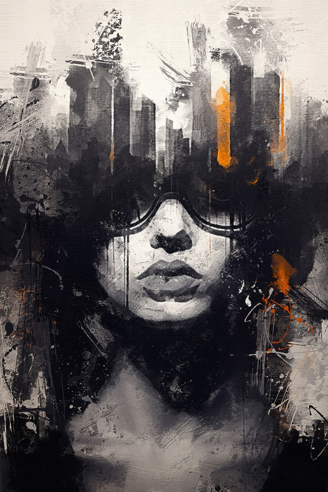  Twarz dziewczyny, abstrakcja