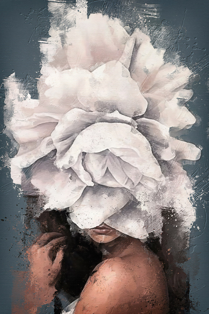 Fototapeta Dziewczyna z kwiatem na głowie