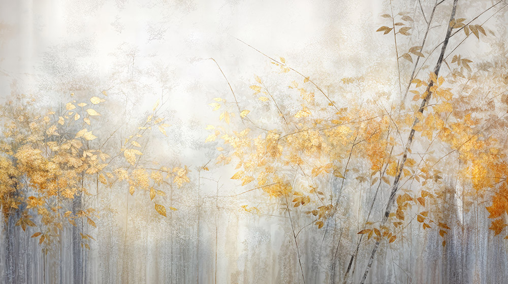 Fototapeta Artystyczne tło w liście w kolorach złota