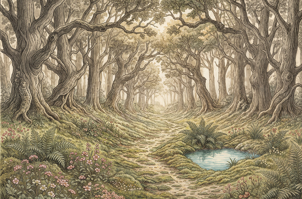 Fototapeta Ścieżka w starym lesie