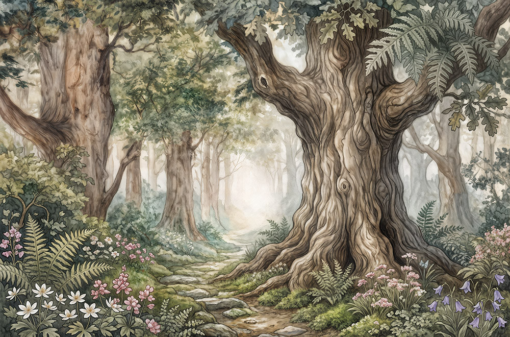 Fototapeta Stary las