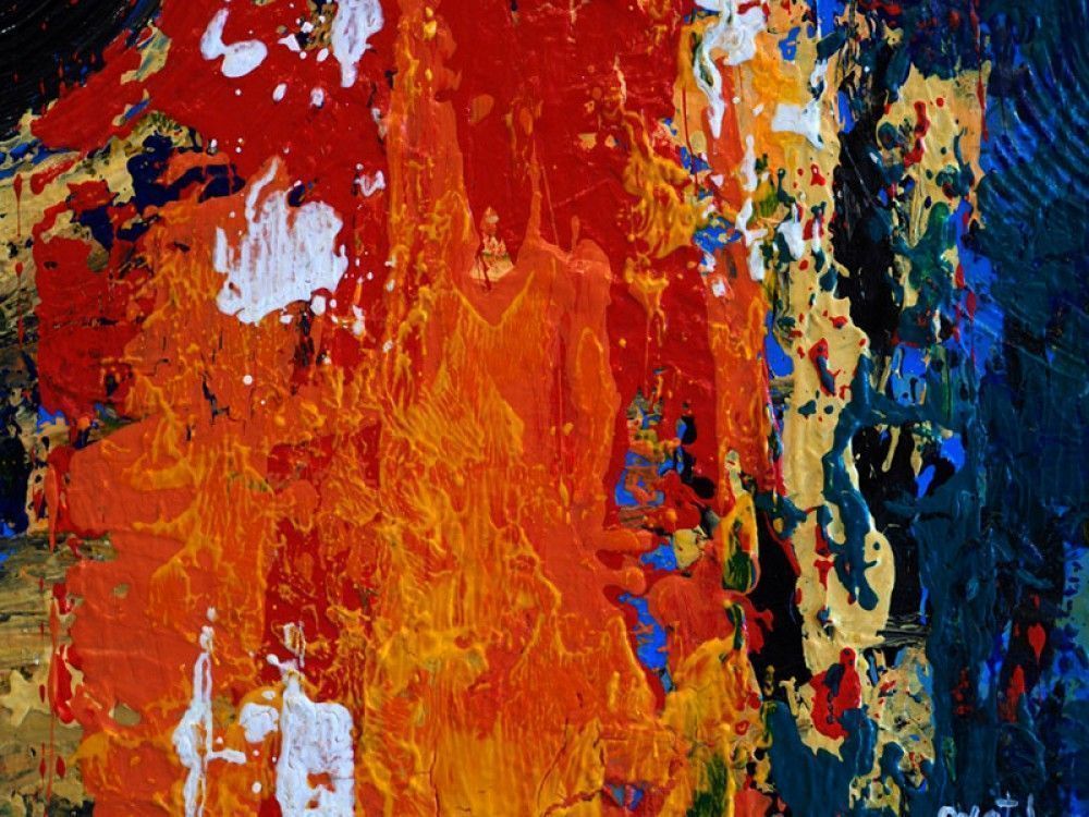  Kolorowa Abstrakcja, malarstwo olejne