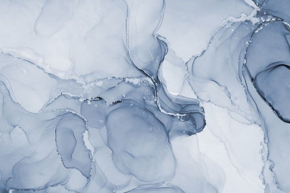 Fototapeta Abstrakcyjne malarstwo płynne w odcieniach niebieskiego