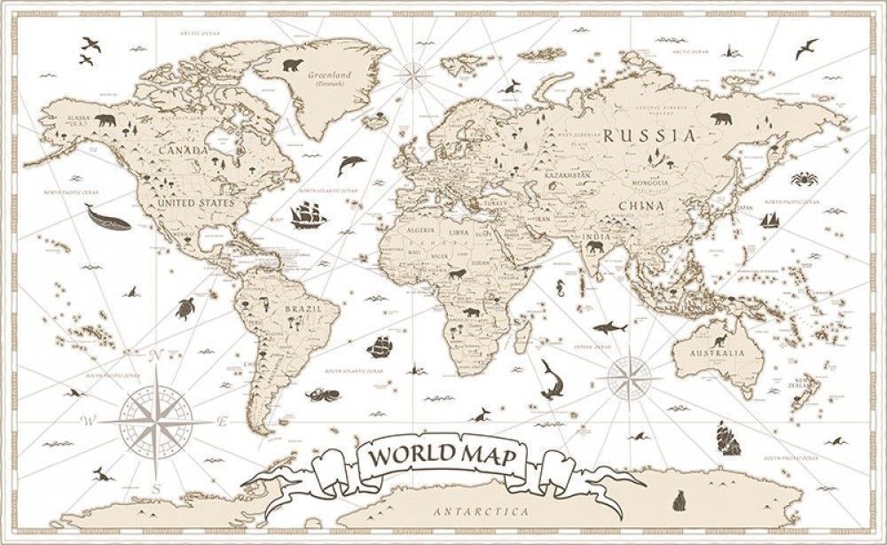 Naklejka na meble Mapa świata