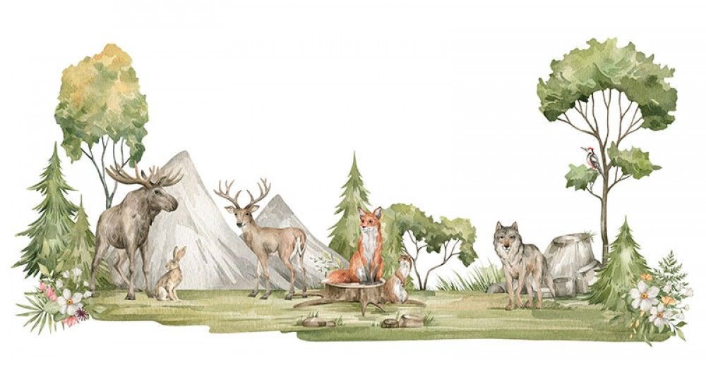 Naklejka na meble Zwierzęta w lesie