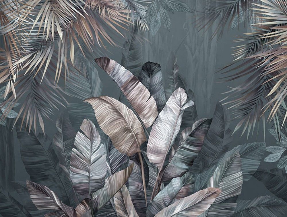 Fototapeta Stonowane tropikalne liście