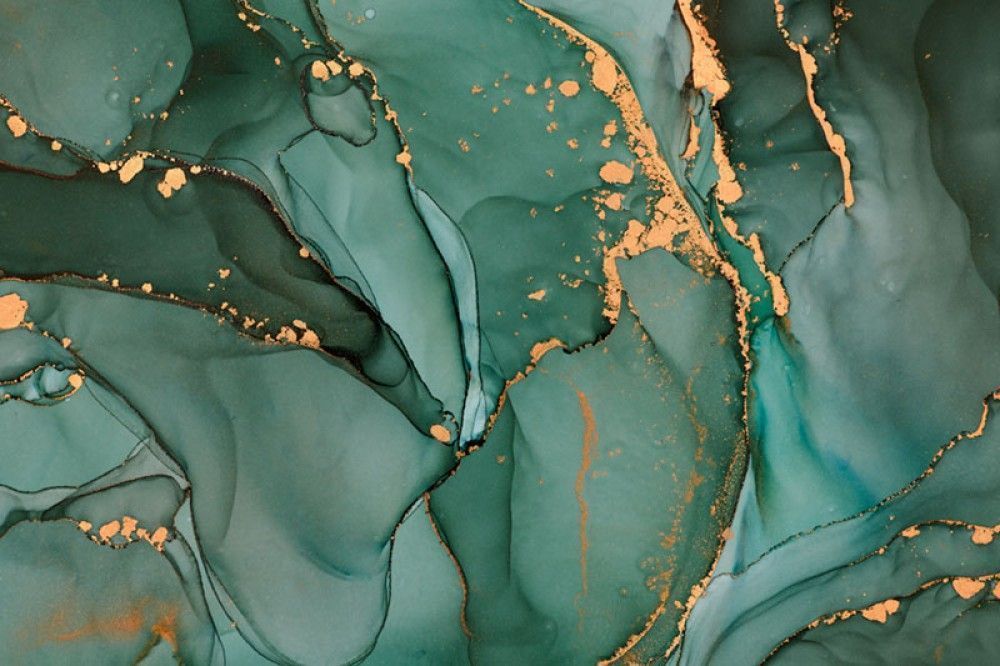 Fototapeta Nowoczesna abstrakcja w kolorach butelkowej zieleni